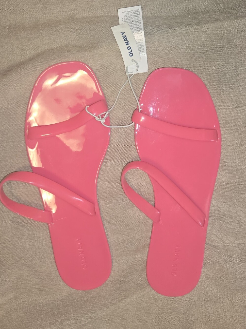 Old Navy Hot Pink Jelly Strap Sandals